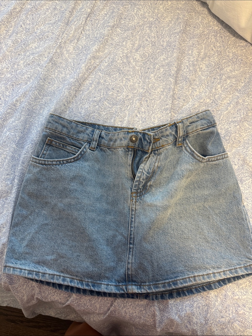 Light Blue Denim Mini Skirt - SUBDUED